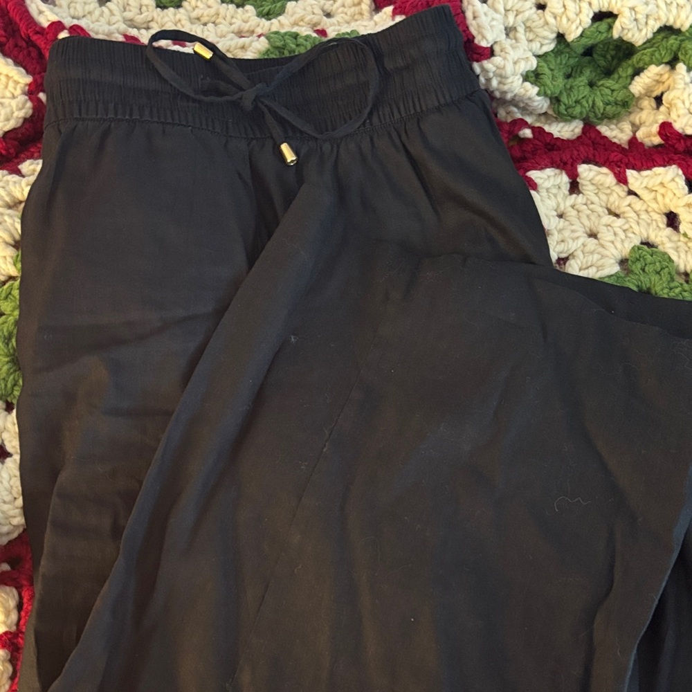 INC International Concepts Black Elastic Waist Pants